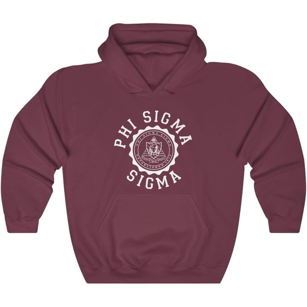 image:imageGreekgear Phi Sigma Sigma Unisex College Seal HoodieMaroon