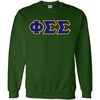Greekgear Phi Sigma Sigma Lettered Crewneck(Forest Green)
