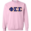 Greekgear Phi Sigma Sigma Lettered Crewneck(Light Pink)