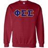 Greekgear Phi Sigma Sigma Lettered Crewneck(Maroon)