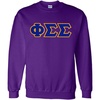 Greekgear Phi Sigma Sigma Lettered Crewneck(Purple)