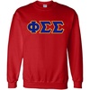 Greekgear Phi Sigma Sigma Lettered Crewneck(Red)