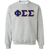 Greekgear Phi Sigma Sigma Lettered Crewneck(Sports Grey)
