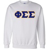 Greekgear Phi Sigma Sigma Lettered Crewneck(White)