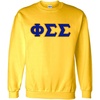 Greekgear Phi Sigma Sigma Lettered Crewneck(Yellow)