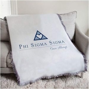 Greekgear Phi Sigma Sigma Once Always Afghan Blanket Throw