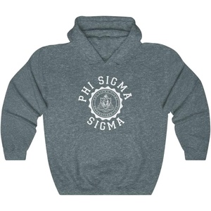 Greekgear Phi Sigma Sigma Unisex College Seal Hoodie(Dark Heather)