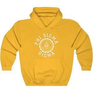 Greekgear Phi Sigma Sigma Unisex College Seal Hoodie(Gold)