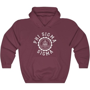 Greekgear Phi Sigma Sigma Unisex College Seal Hoodie(Maroon)