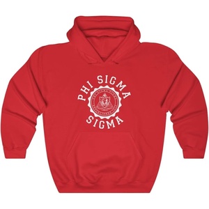 Greekgear Phi Sigma Sigma Unisex College Seal Hoodie(Red)