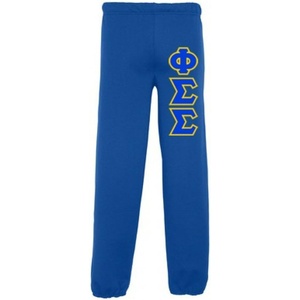 Phi Sigma Sigma Lettered Sweatpants(Royal Blue)