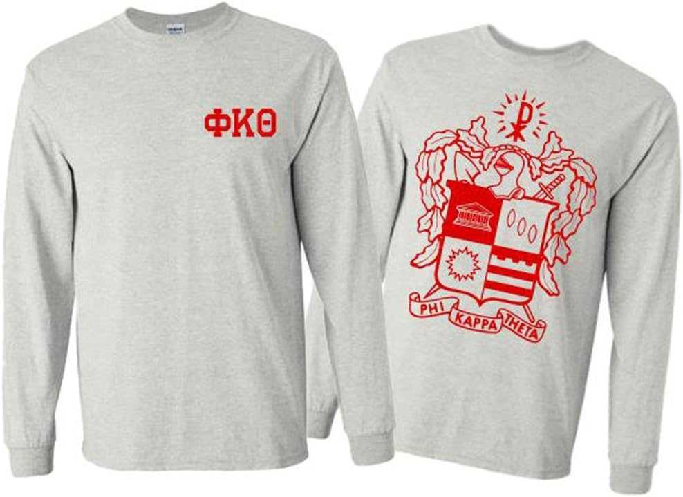 image:imagePhi Kappa Theta World Famous Crest Long Sleeve TShirtLight Grey