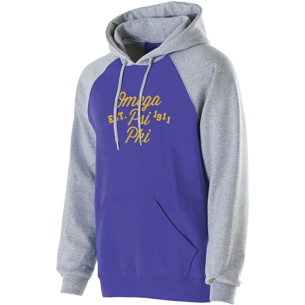image:imageGreekgear Omega Psi Phi Banner HoodieRoyal BlueAthletic Heather