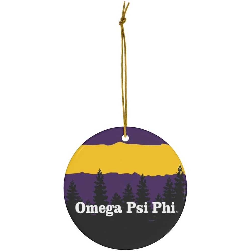 image:imageOmega Psi Phi Christmas Mountains Ornament
