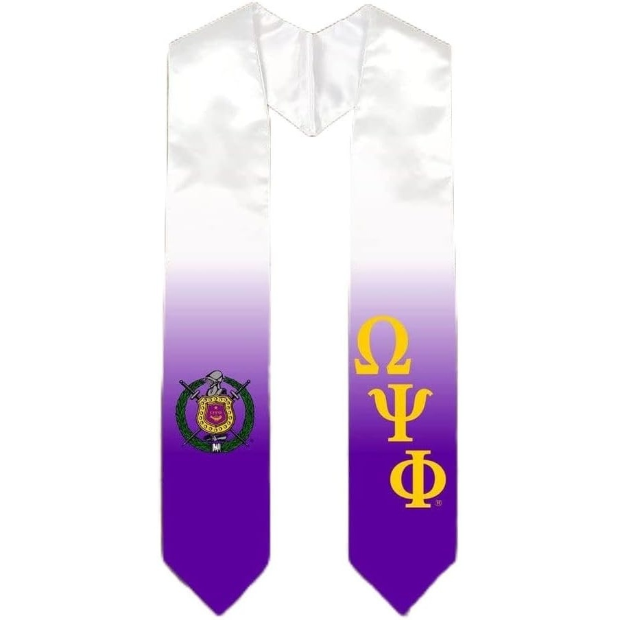 image:imageOmega Psi Phi Extra Fancy Diagonal Greek Graduation Stole W Crest