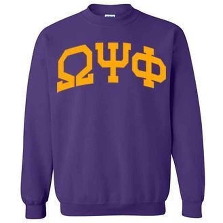image:imageOmega Psi Phi Greek Lettered Arch Crewneck SweatshirtPurple