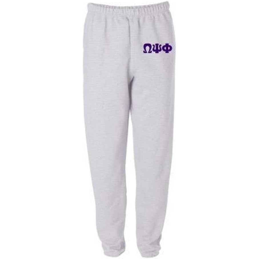 image:imageOmega Psi Phi Greek Lettered Thigh SweatpantsLight Grey