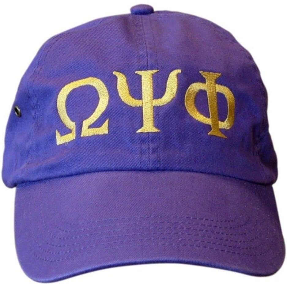 image:imageOmega Psi Phi Letter Hat Purple