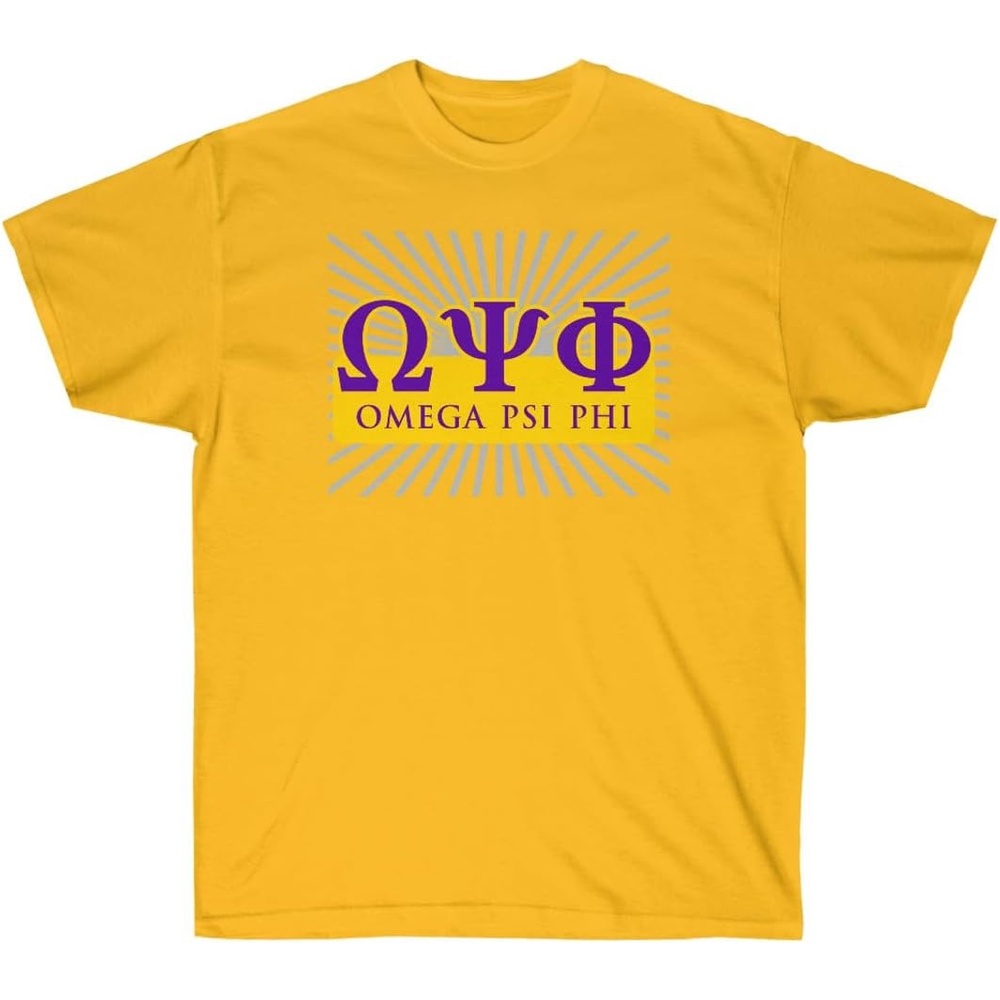 image:imageOmega Psi Phi Starburst Cotton TeeAthletic Gold