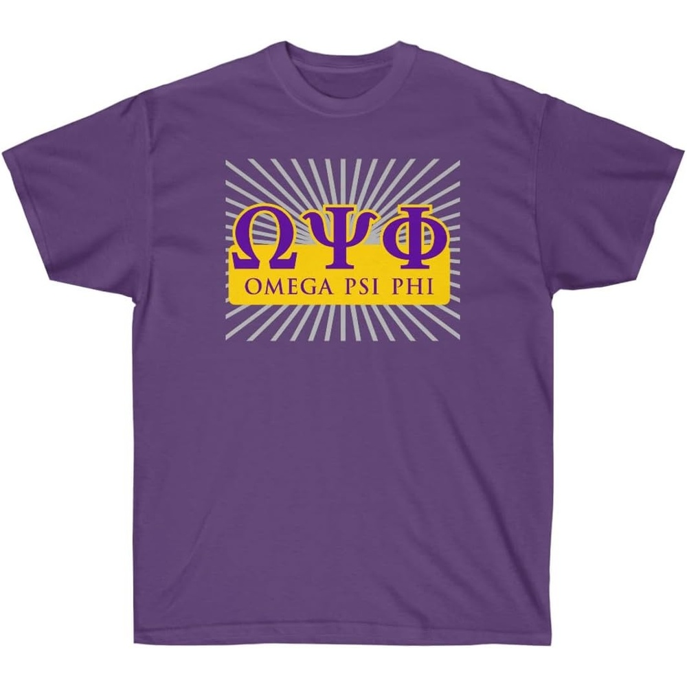image:imageOmega Psi Phi Starburst Cotton TeePurple