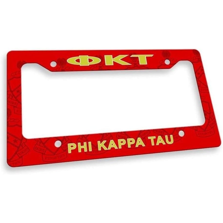 image:imagePhi Kappa Tau Custom License Plate Frame Red