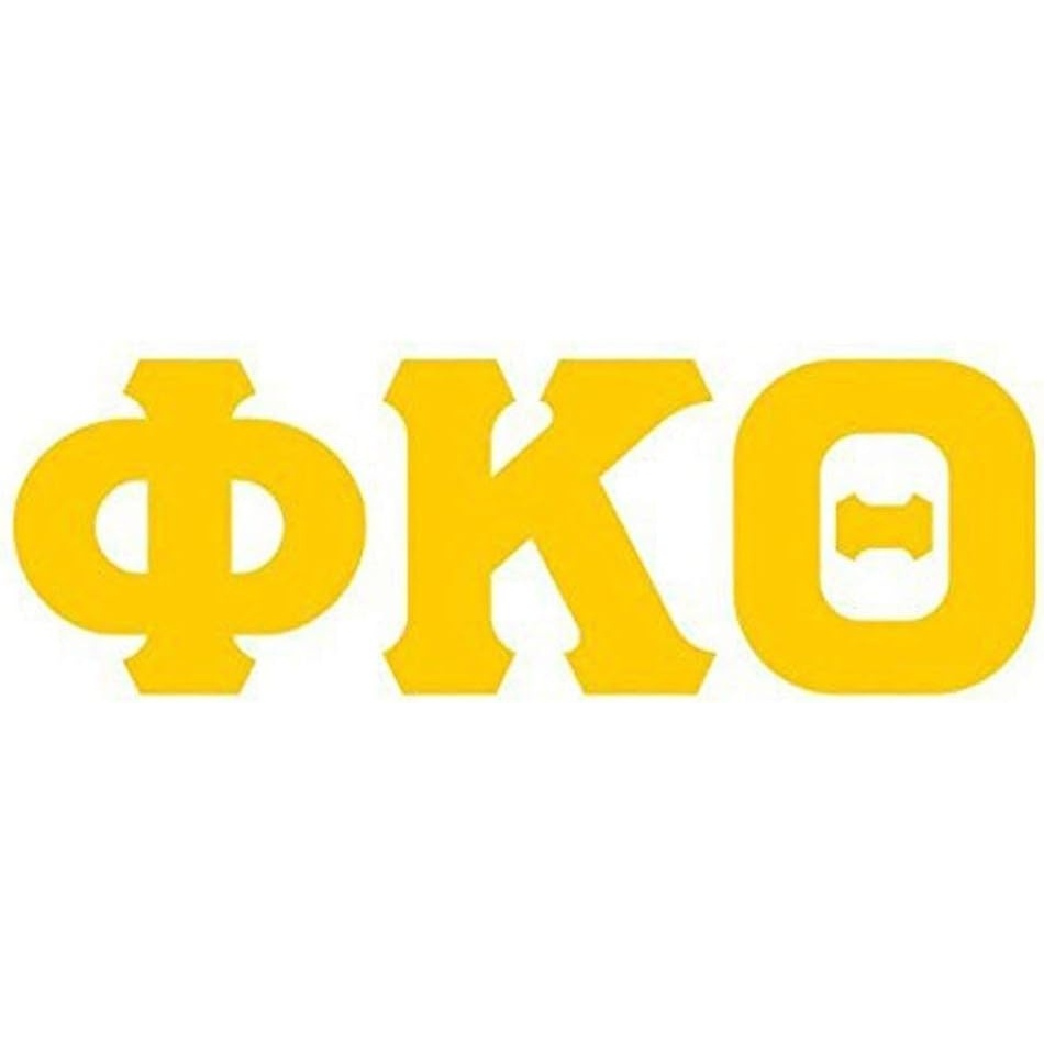 image:imagePhi Kappa Theta Big Greek Letter Window Sticker Decal 4 Inches YellowYellow
