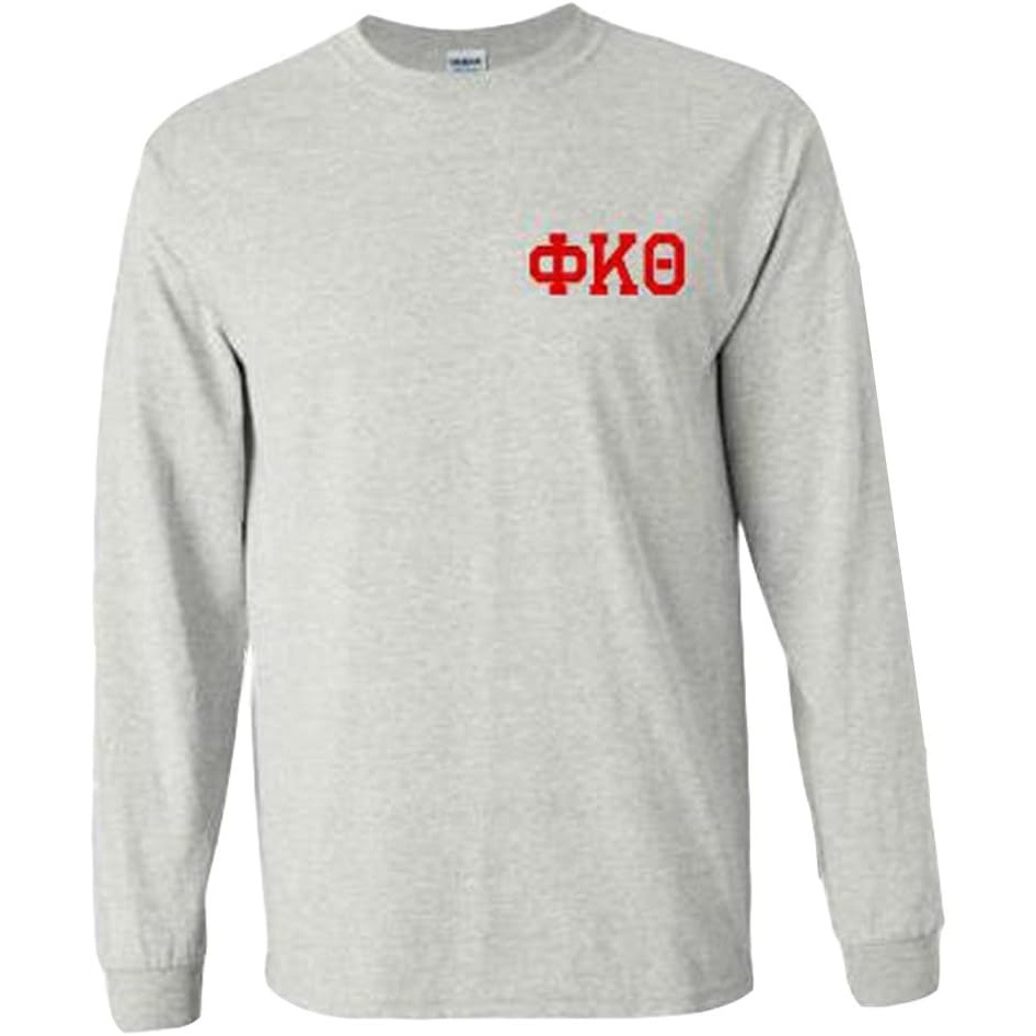 image:imagePhi Kappa Theta World Famous Crest Long Sleeve TShirtLight Grey