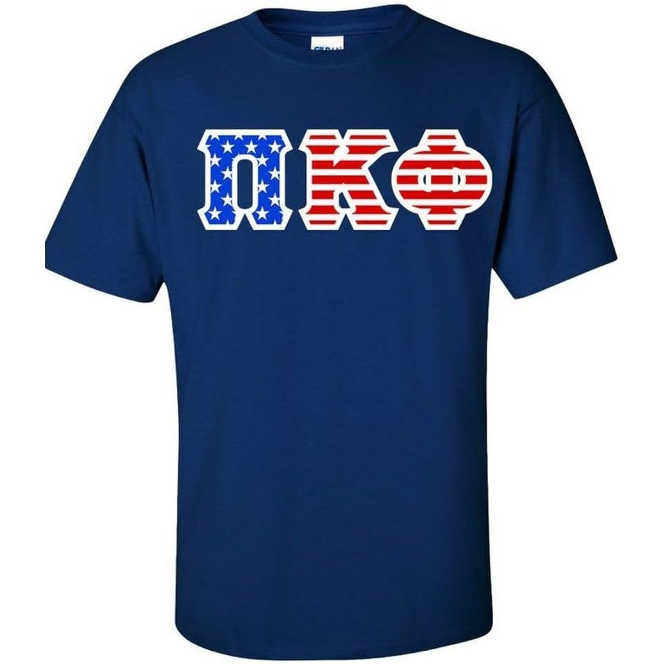 image:imagePi Kappa Phi Greek Letter American Flag TeeRoyal Blue