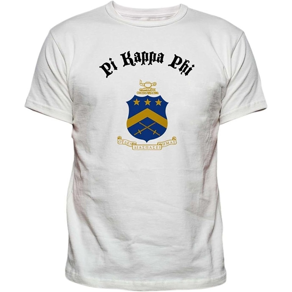 image:imagePi Kappa Phi Vintage Crest TShirtWhite