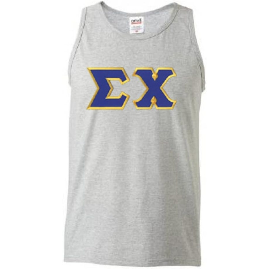 image:imageSigma Chi Lettered Tank TopSports Grey