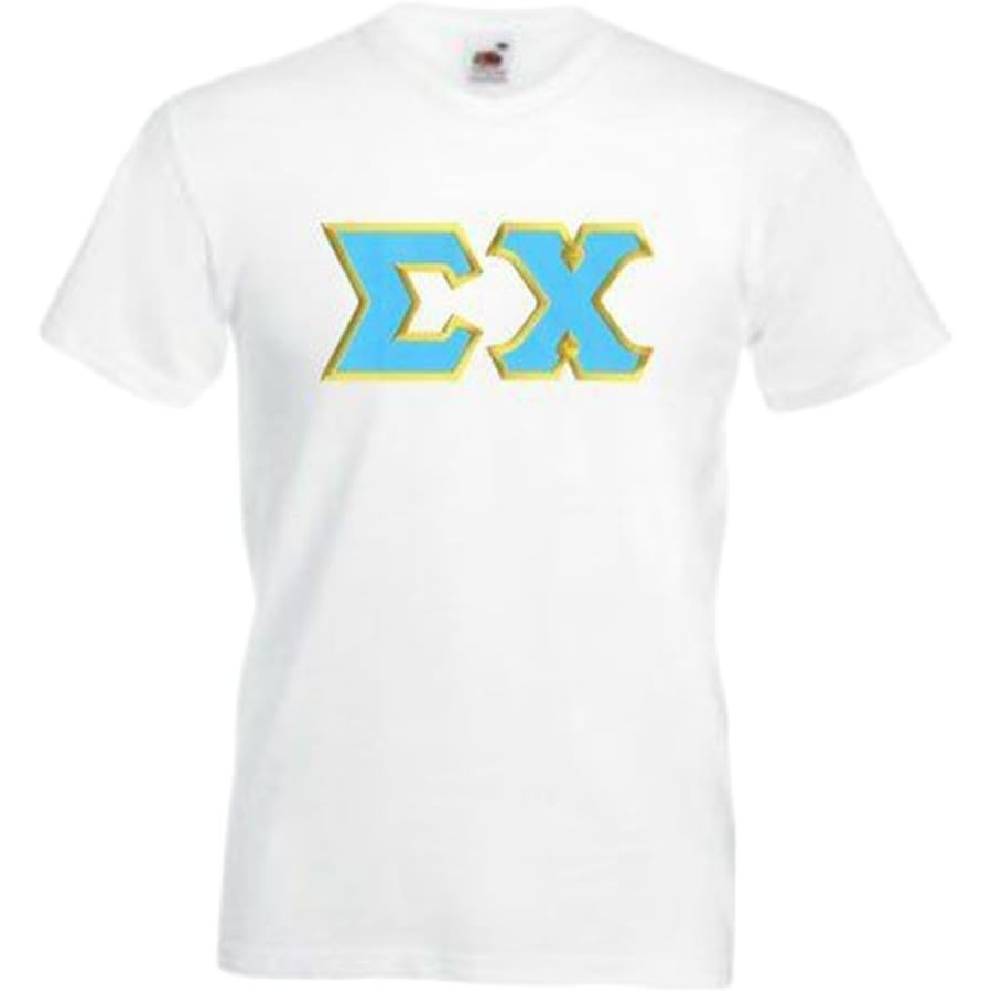 image:imageSigma Chi Lettered VNeck TShirtWhite