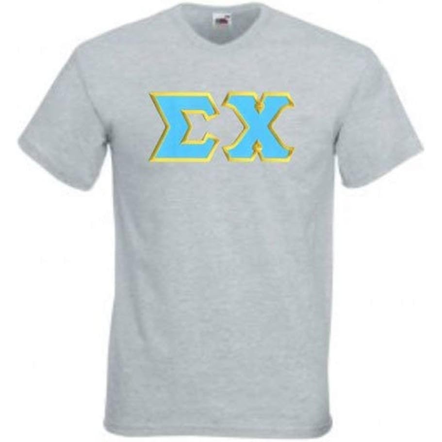 image:imageSigma Chi Lettered VNeck TShirtsSports Grey