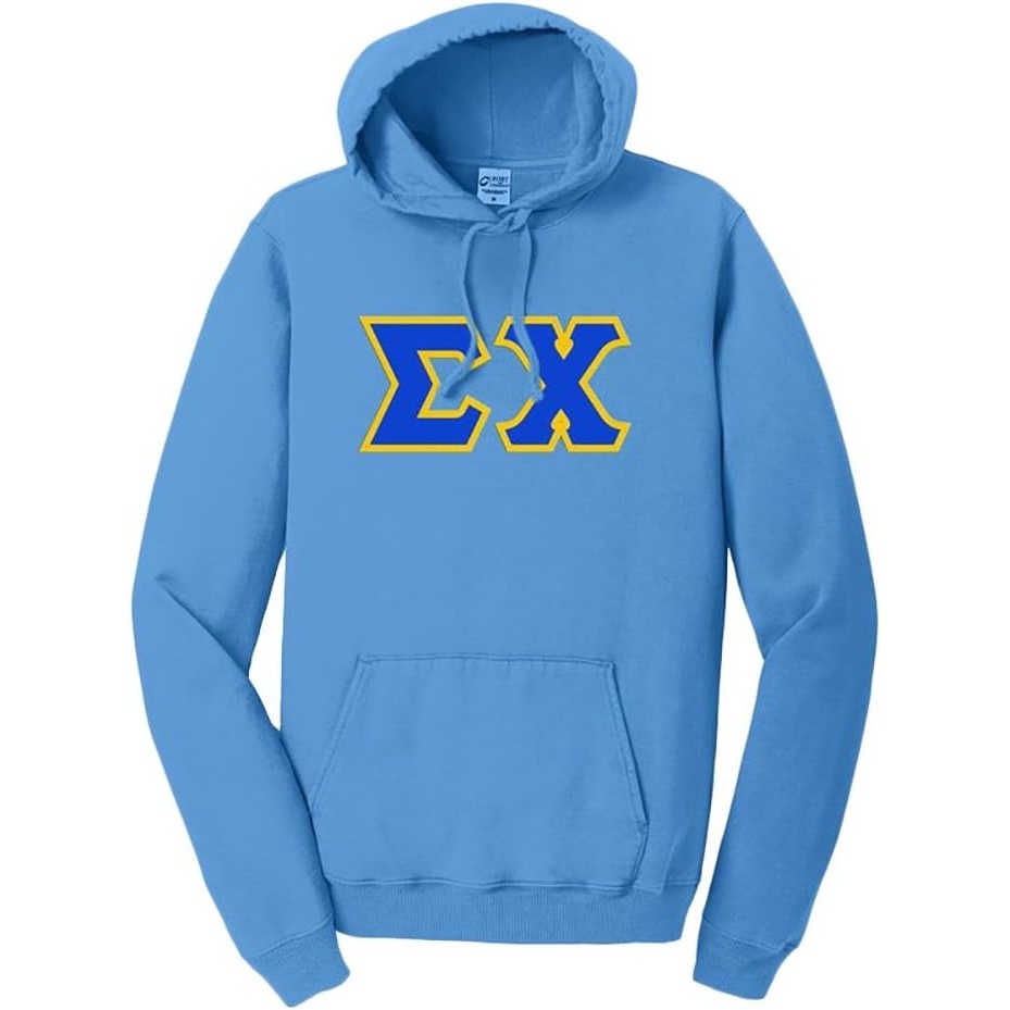 image:imageSigma Chi PigmentDyed Lettered Hooded SweatshirtBlue Moon