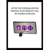 Express Desing Group Omega Psi Phi Lettered License Plate