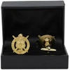 Omega Psi Phi Shield Gold Look Cuff Links