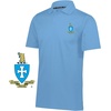 Sigma Chi Greek Crest Emblem Defer Polo(Pond Blue/White)
