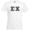 Sigma Chi Lettered V-Neck T-Shirt(White)