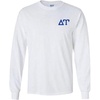 Delta Upsilon DU Flag Long Sleeve T-Shirt(White)