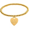 Greekgear Kappa Kappa Gamma Heart Tag Bead Bracelet