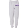 Omega Psi Phi Greek Lettered Thigh Sweatpants(Light Grey)