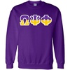 Omega Psi Phi Two Tone Greek Lettered Crewneck Sweatshirt(Purple)