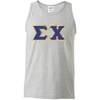 Sigma Chi Lettered Tank Top(Sports Grey)