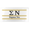 Sigma Nu Lettered Lines License Covers