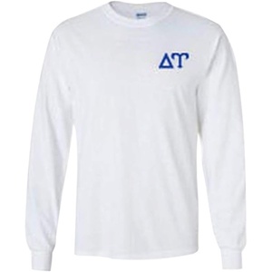 Delta Upsilon DU Flag Long Sleeve T-Shirt(White)