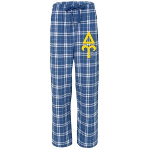 Delta Upsilon DU Pajamas Flannel Pant(Royal/Silver)