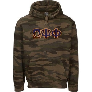 Greekgear Omega Psi Phi Camo Hooded Twill Sweatshirt(Camo)