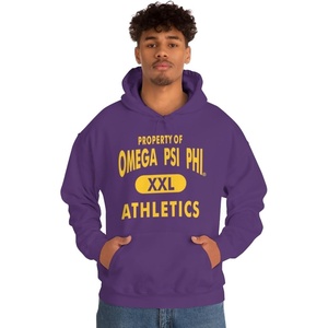 Greekgear Omega Psi Phi Property Of Athletics Hooded Sweatshirts(Purple)