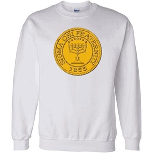 Greekgear Sigma Chi Logo Crewneck Sweatshirt(Light Grey)