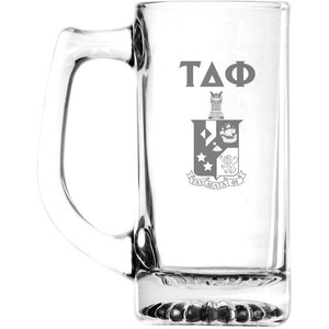 Greekgear Tau Delta Phi Glass Engraved 25 Ounce Mug