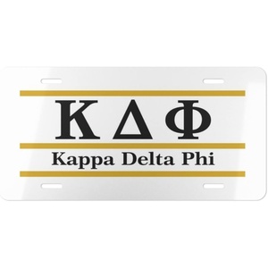 Kappa Delta Phi Lettered Lines License Covers